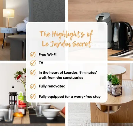Le Jardin Secret - 9 Min Sanctuaires - Renove & Equipe - Calme Sur Cour - 4 Couchages